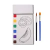 2025 New English Hot Selling Coloring Book Puzzle Students Mini Watercolour Paint Pad Fruit Watercolour Coloring Book 4