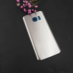 Replacement Battery Back Cover Rear Panel Door Housing Case with Logo for Samsung Galaxy S7 and S7 Edge (S7 Silver)