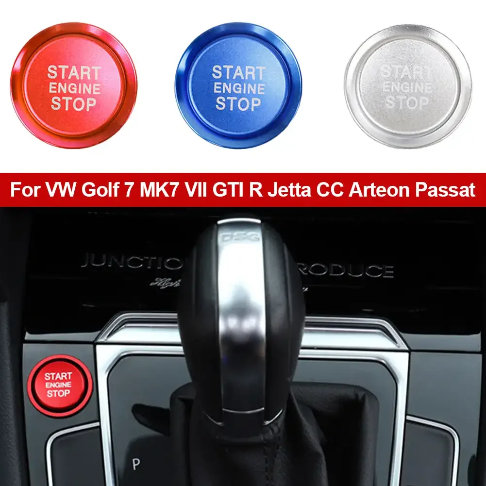 Car Engine Start Button Ignition Key Ring Cover Trim For VW Models