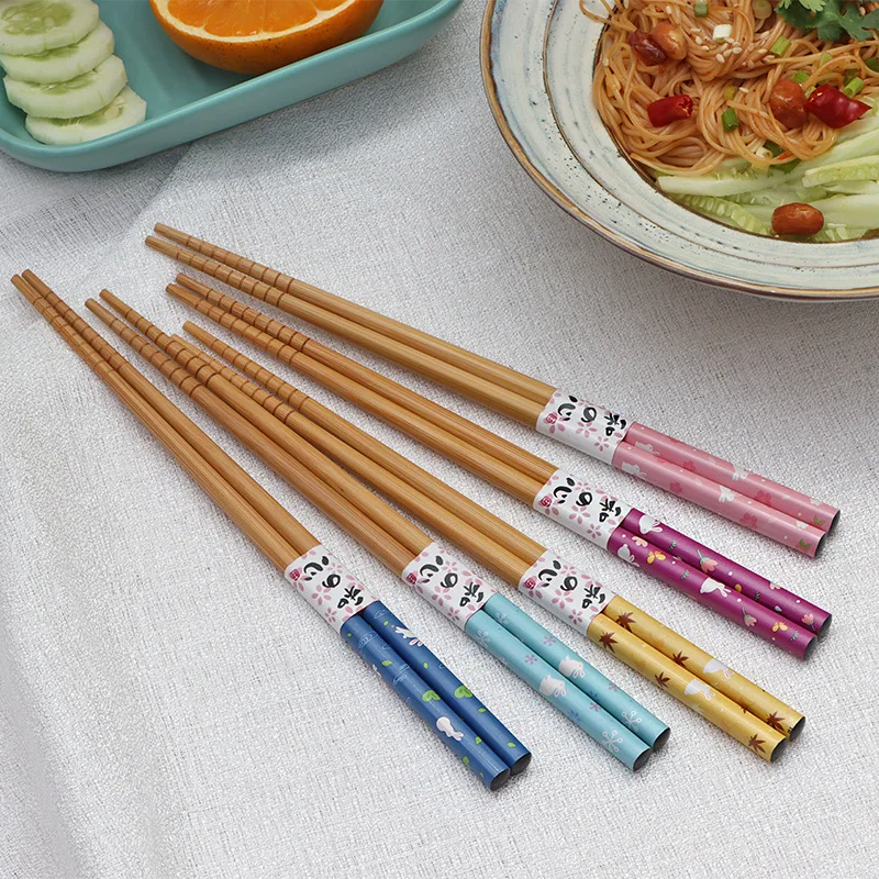 New High Quality Reusable 5 Pair Set Handmade Bamboo Japanese Natural Wood  Chopsticks Sushi Food Multi Color Wooden Chop Sticks - AliExpress