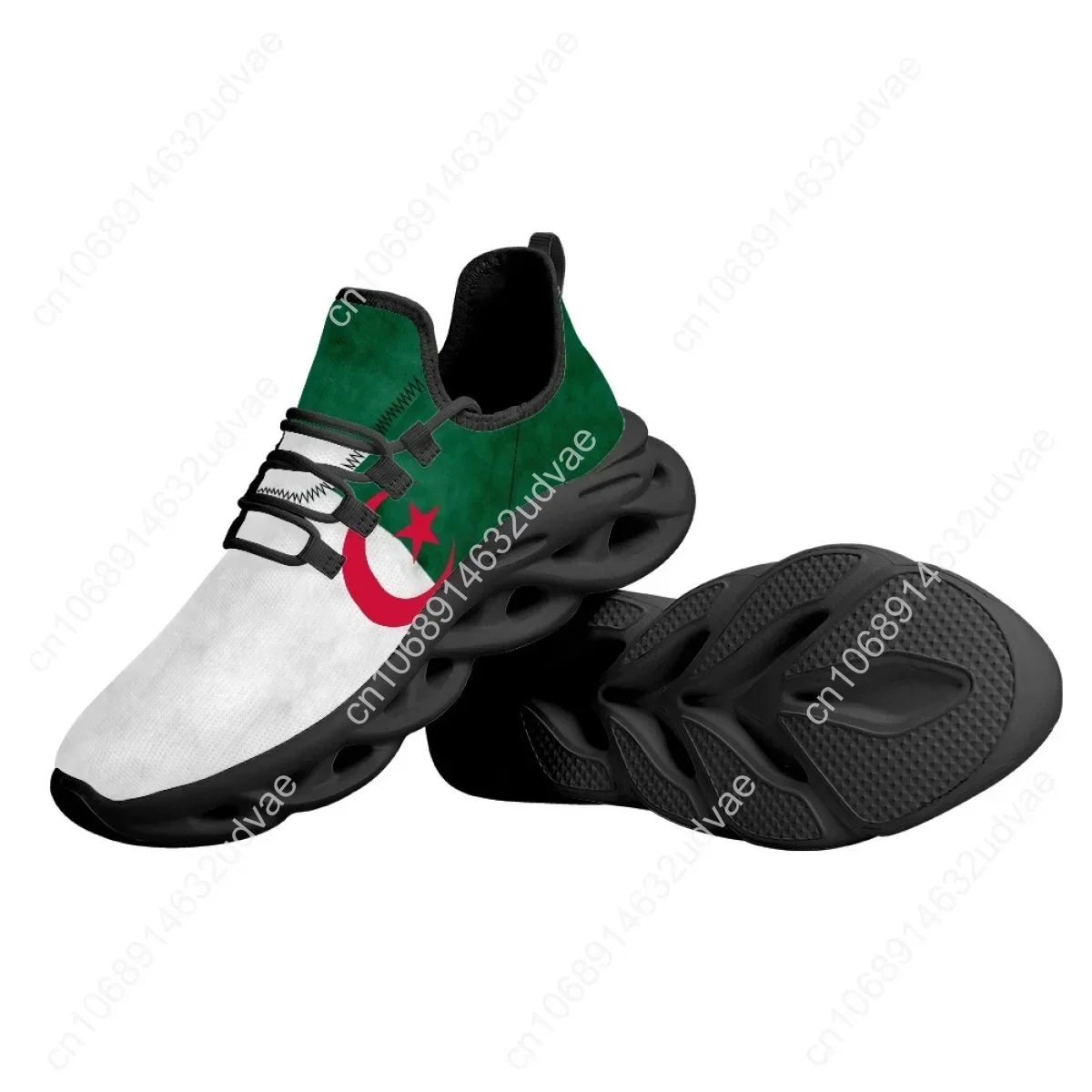 Flag of Algeria Design Flat Casual Women Shoes Lace Up Fashion Sneakers Wlaking Shoes Female Beach Footwear Zapatos