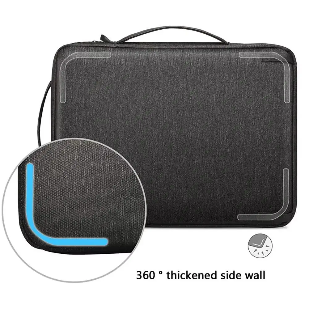 Universal 13.3-15.4 inch Laptop Shoulder Bag Waterproof Large Capacity Tablet Sleeve Multilayer Shockproof Tablet Storage Bag