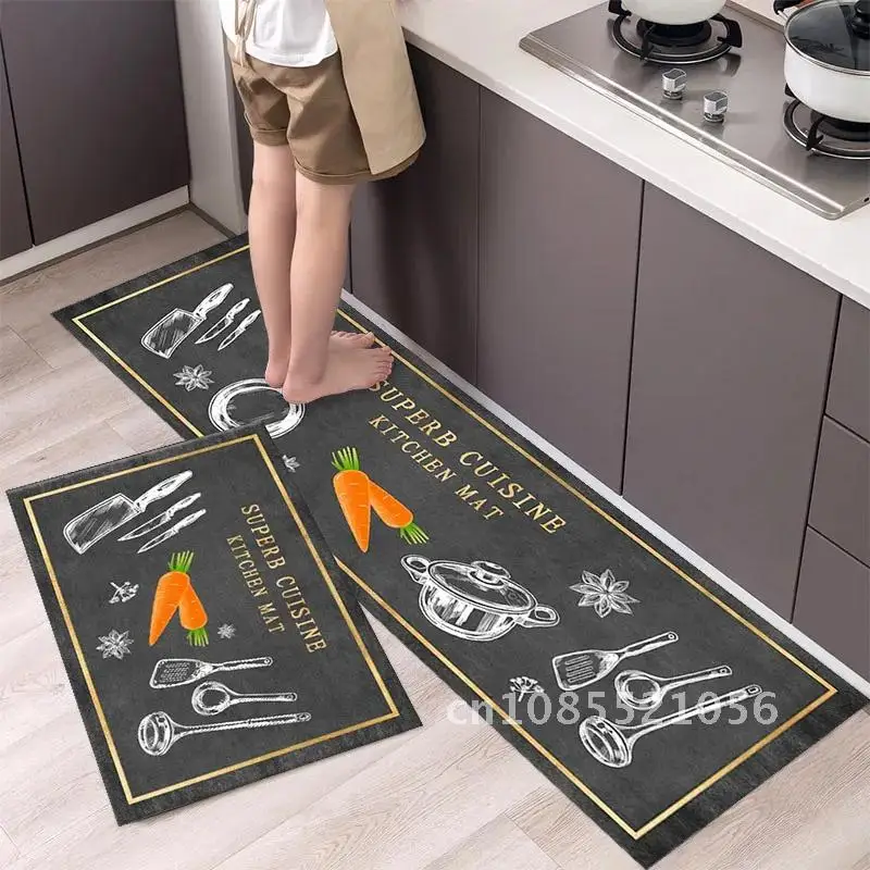 

Stylish Minimalist Nordic Kitchen Rug Home Mat Long Strip Modern Carpet Decor