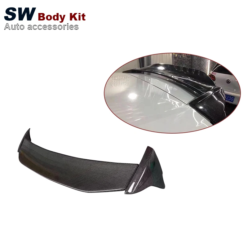 

Aspec style carbon fiber rear roof spoiler wing splitter for Volkswagen Golf 7 7.5 VII G TI MK7 2014-2018