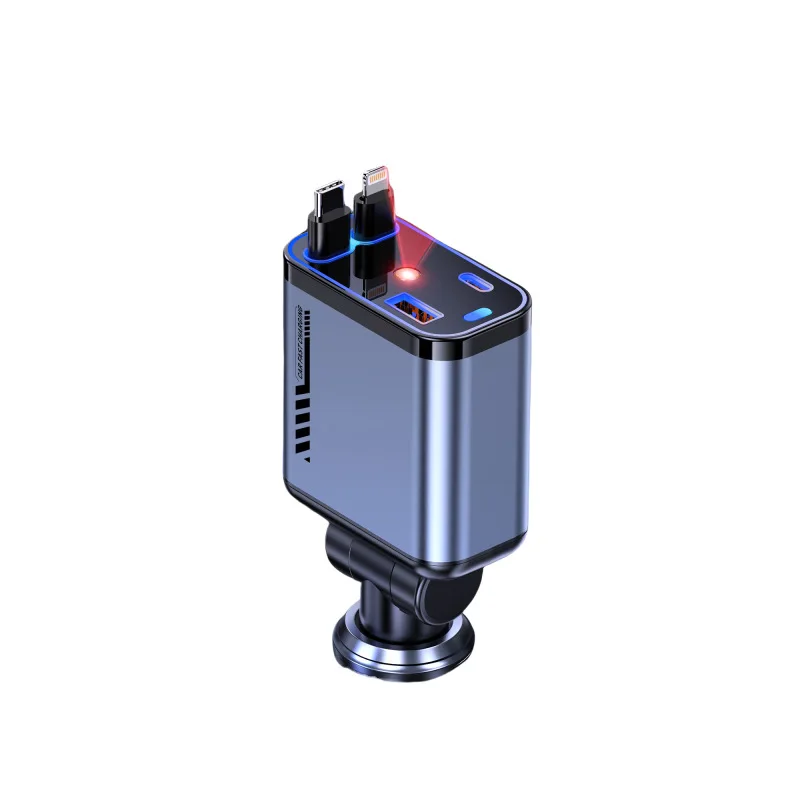 Lcyam Çok Bağlantı Noktalı Araç USB Şarj Cihazı, 120W Süper Hızlı Şarj Star Top Araç 6A Şarj Cihazı, Yıldızlı Gökyüzü RGB Atmosfer Işığı ile