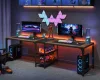 Tribesigns 90.55'' 2 Person Desk with Storage Shelves, Double Computer Desk with Spacious Desktop, Extra Long Study Writing Tabl 2