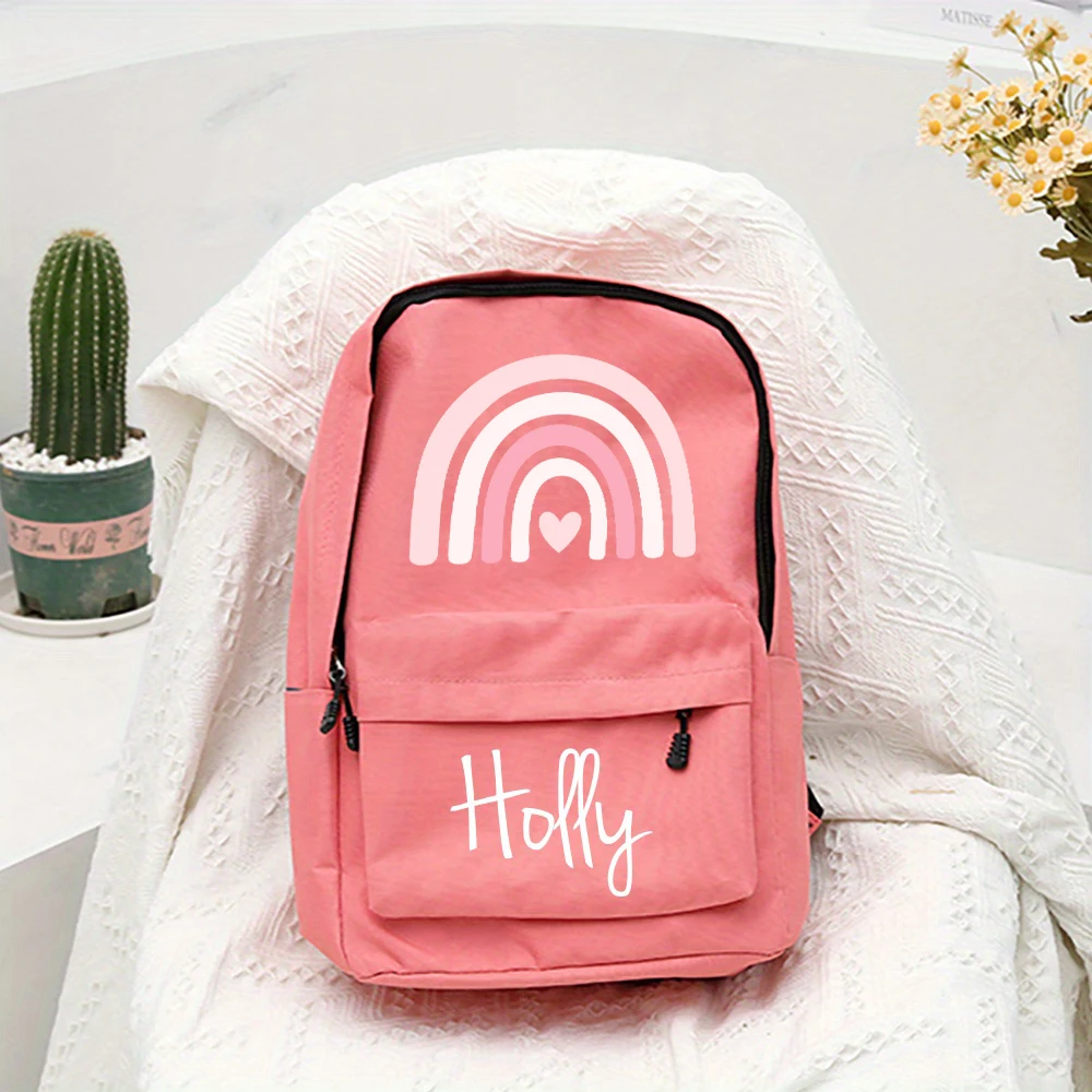 Personalized Rainbow Backpack with Name Children Nursery School Rucksack Kids Back To School Backpack Boy Girl Student Schoolbag 1