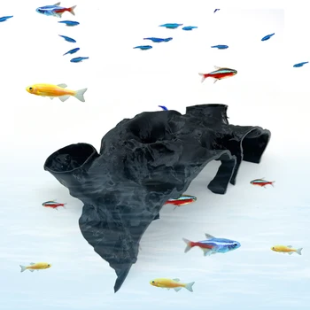 Aquarium Decoration Fish Tank Underground Tunnel Cave 3D Printed Natural Curve Shelter Hide Houses Breeding Hideout Ornaments 1