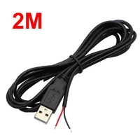 5V USB 2.0 2 Pin 2 Wire diy usb Male Jack Connector Cable Power Charge Extension Cable Cord 0.3m/1m/2m Connector Adapter - Image 4