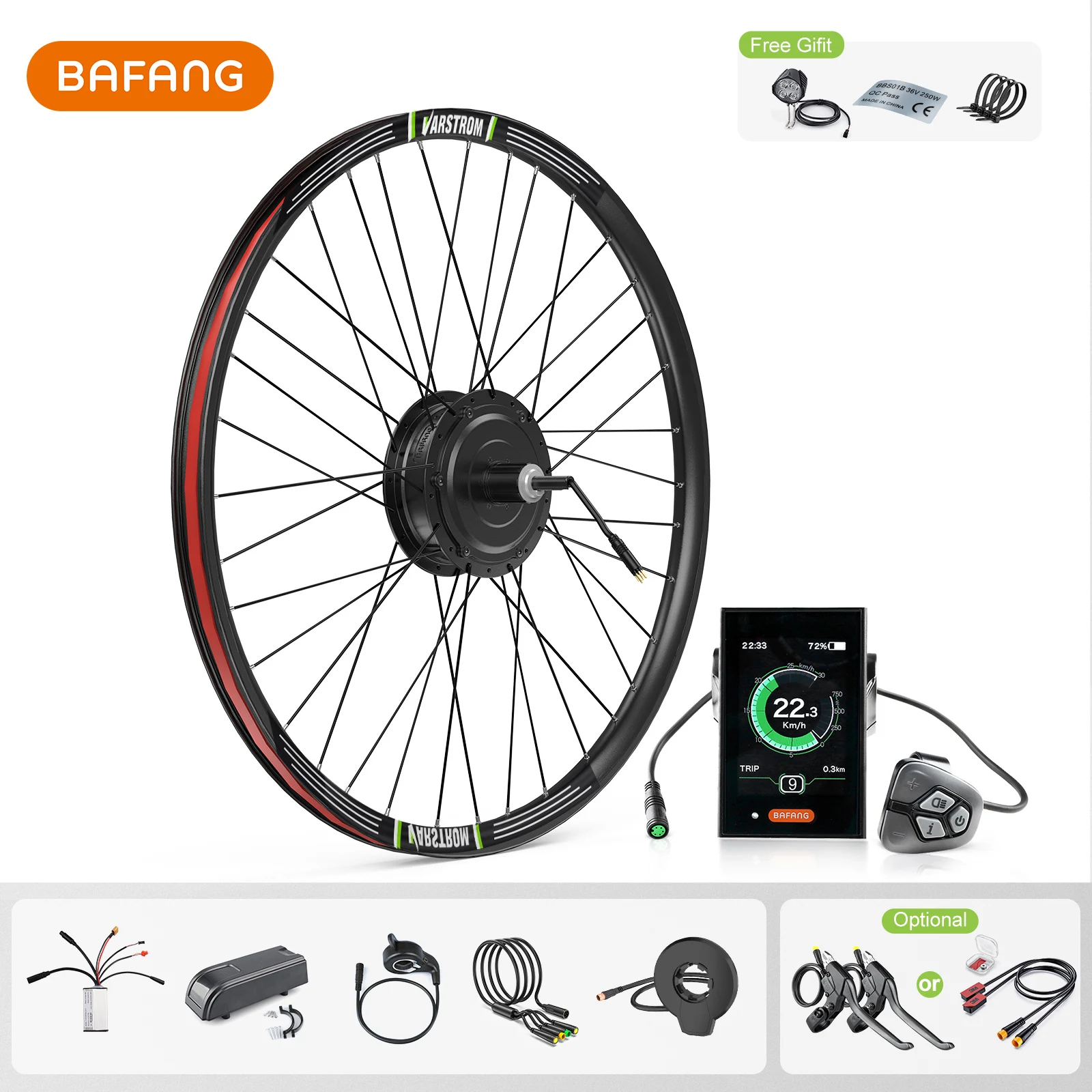 Bafang-Kit de conversión de bicicleta eléctrica, Motor de cubo de