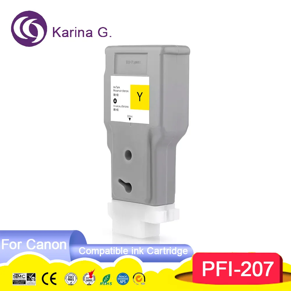 Premium Color Compatible Ink Cartridge For PFI207 PFI-207 PFI 207 Suit for  IPF6