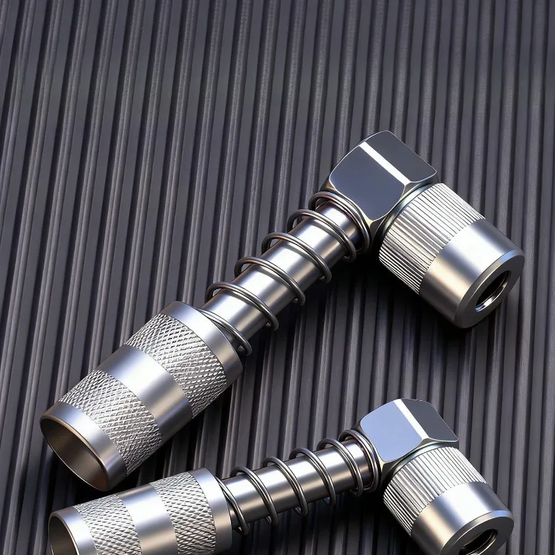 90 Degree Grease Coupler Right Angle Zerk Fitting Heavy-Duty Lubrication Tool Quick Connect Grease Nozzle for Auto Industrial