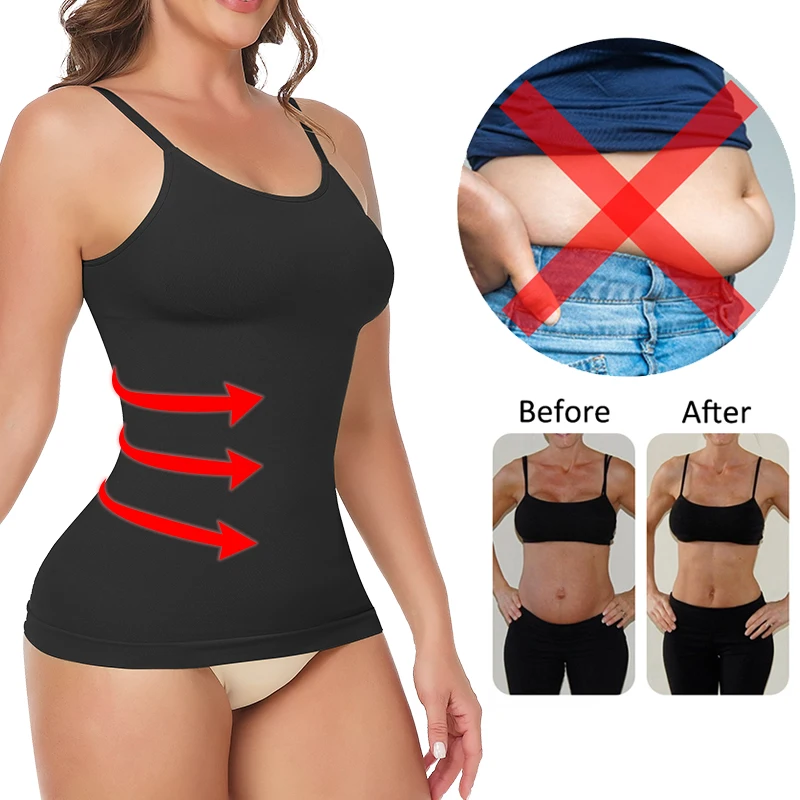 Seamless Camisole Vest Shapewear Bodysuit for Women Tummy Control