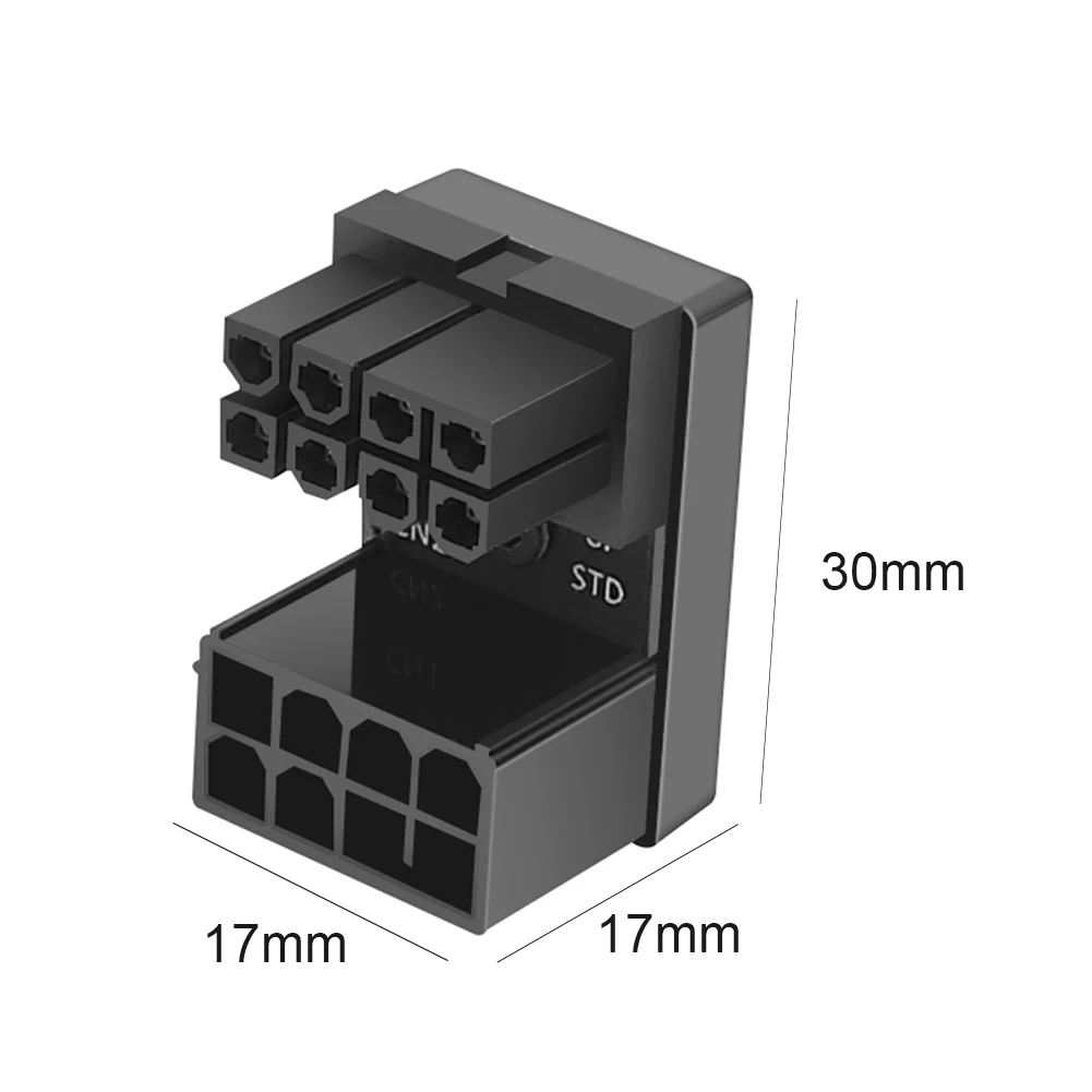 180-Degree Angled ATX GPU Adapter Elbow Head - 8Pin 6Pin Female to 8Pin 6Pin Male Power Steering Connector for Desktop Video Card Description Image.This Product Can Be Found With The Tag Names Atx gpu adapter elbow head, Computer Cables Connecting, Computer Peripherals, PC Hardware Cables Adapters