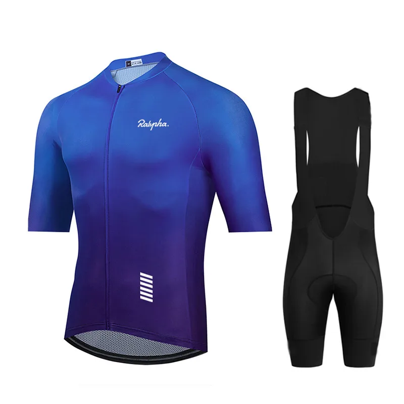 

2023 New Bike Ropa Raphaful Gradient Summer Cycling Suit Breathable Team Bicycle Jersey Ciclismo Clothing Kit Bike Shorts Set
