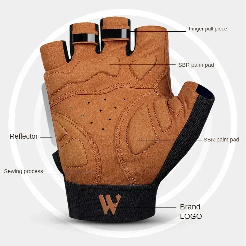 Half-finger breathable cycling gloves men and women mountain bike fitness gym running sports bicycle motorcycle gloves sport gloves