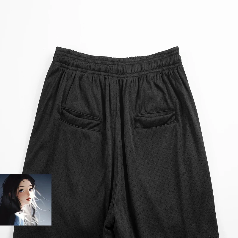 Mesh MADMESS Shorts Sports MDNS Drawstring V-shape Shortpant Men Women High Quality Hawaii Loose Casual Breathable Breeches