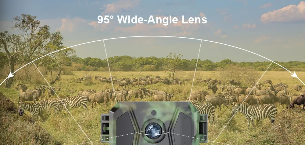 2K 4G LTE Cellular Trail Camera Outdoor Solar Hunting Camera PIR Detection Night