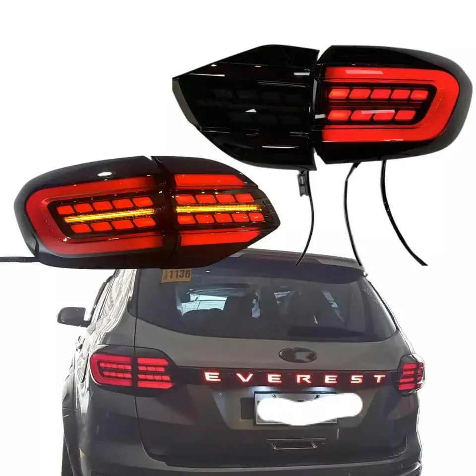 2PCS LED Rear Lamp Tail Lights  TailLight For Ford Everest 2016 2017 2018 2019 2020 Turn Signal Reversing Lamp Auto Parts