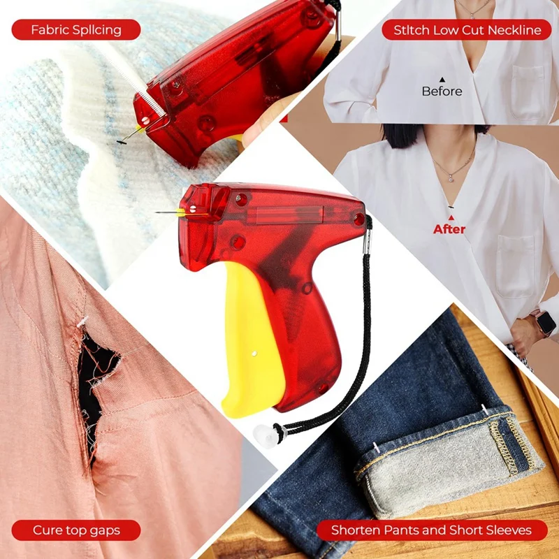 Label Gunset Garment Fine Sewing Label Gun Fasteners, Garment Repair Quilting Needles Gun With 1 Needle
