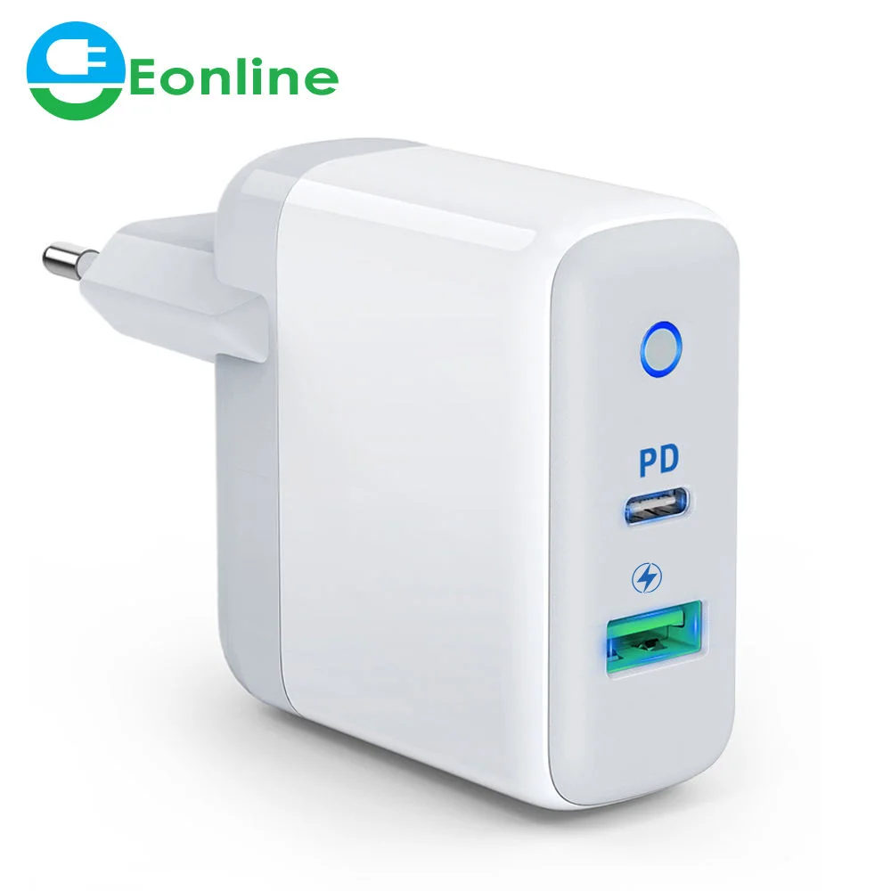 

Eonline phone charger PowerPort PD 2 36W 2 Port Fast Charger with 12W USB C Power Adapter for iPhone 12 for Xiaomi for Huawei