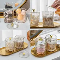 Vanity Makeup Organizer Desktop Storage Box Qtip Holder Dispenser for Cotton Ball, Cotton Swab, Cotton Round Pads for Bathroom 2