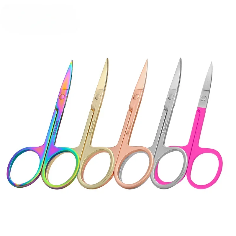 Nails Art Stainless Steel Small Eyebrow Nose Hair Scissors Cut Manicure Facial Trimming Makeup Beauty ManicureAccessories Tool