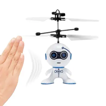 Flying Robot Toys Robot Kids Toys With Conceal Power Switch Robot Airplane Sensing Hand Movements RC Aircraft Remote Control Toy 1