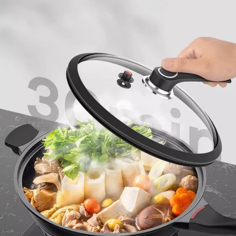 German Maifanshi Non-stick Wok Household Induction Cooker Gas Stove Special Wok Steamer Integrated with Steamer Мантышница