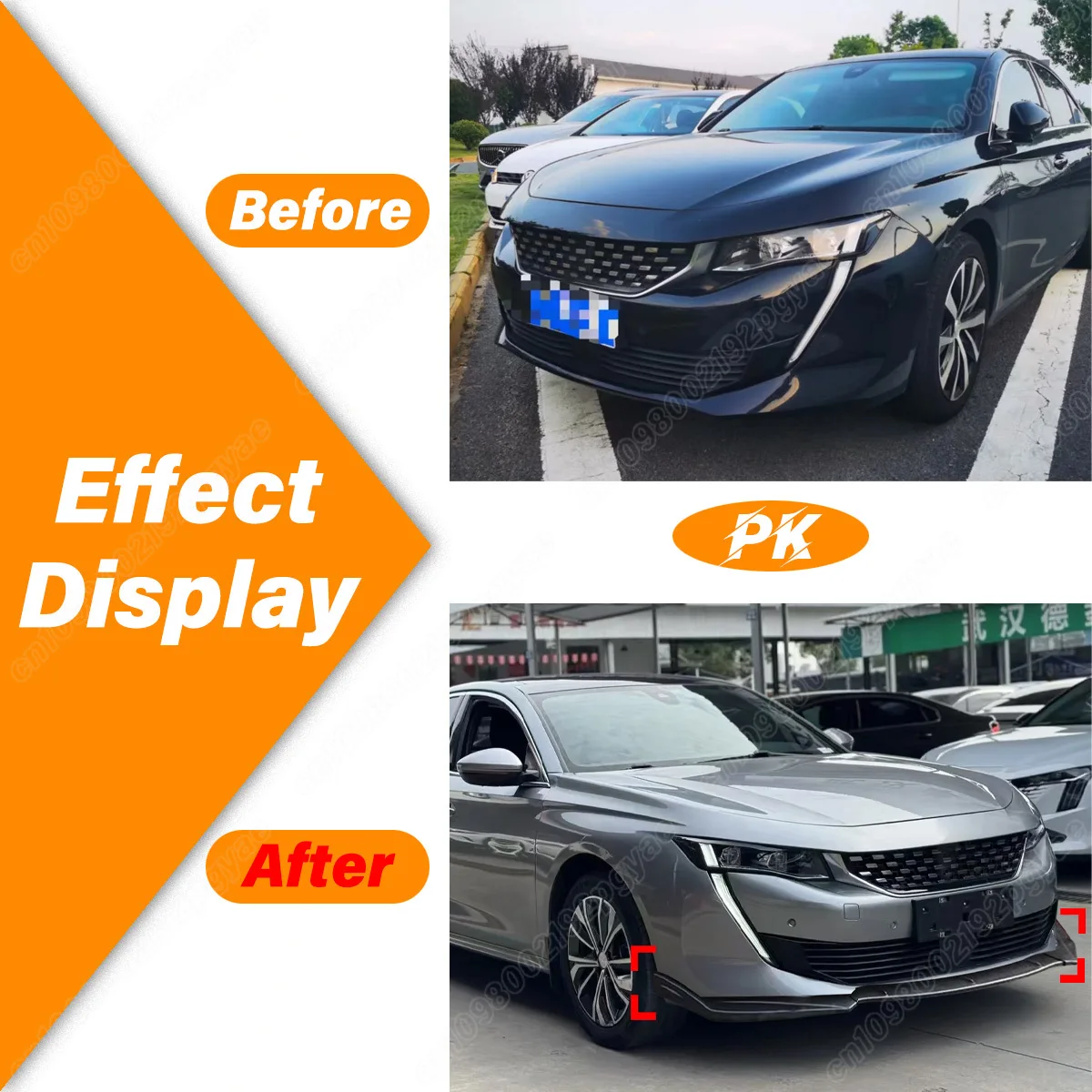 Minigonne Laterali Auto Kit corpo labbro paraurti anteriore auto 5 pezzi Copri paraurti anteriore auto Splitter spoiler anteriore universale Paraurti Posteriore Lip (Colore : Nero