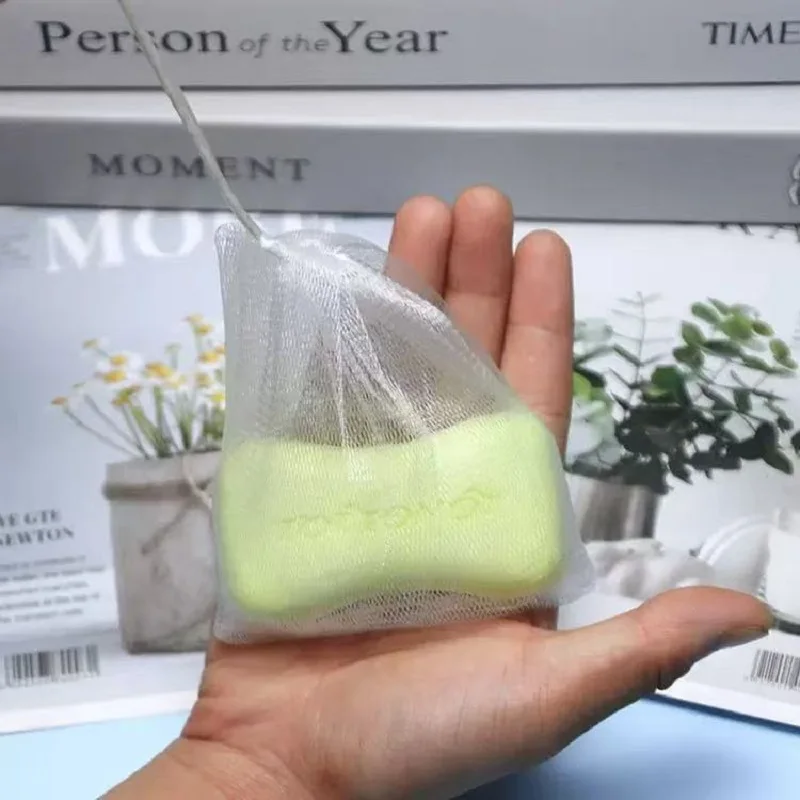 10PCS Suspended Soap Foam Net Shower Bathroom Facial Cleanser Body Cleaning Soap Net Gloves  Cleaning  Tool  Convenient