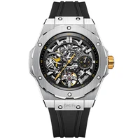 WM Watch Men Automatic Mechanical Skeleton Watch Collaboration Series Limited Edition 80 Hours Power Reserve Welly Merck WM128