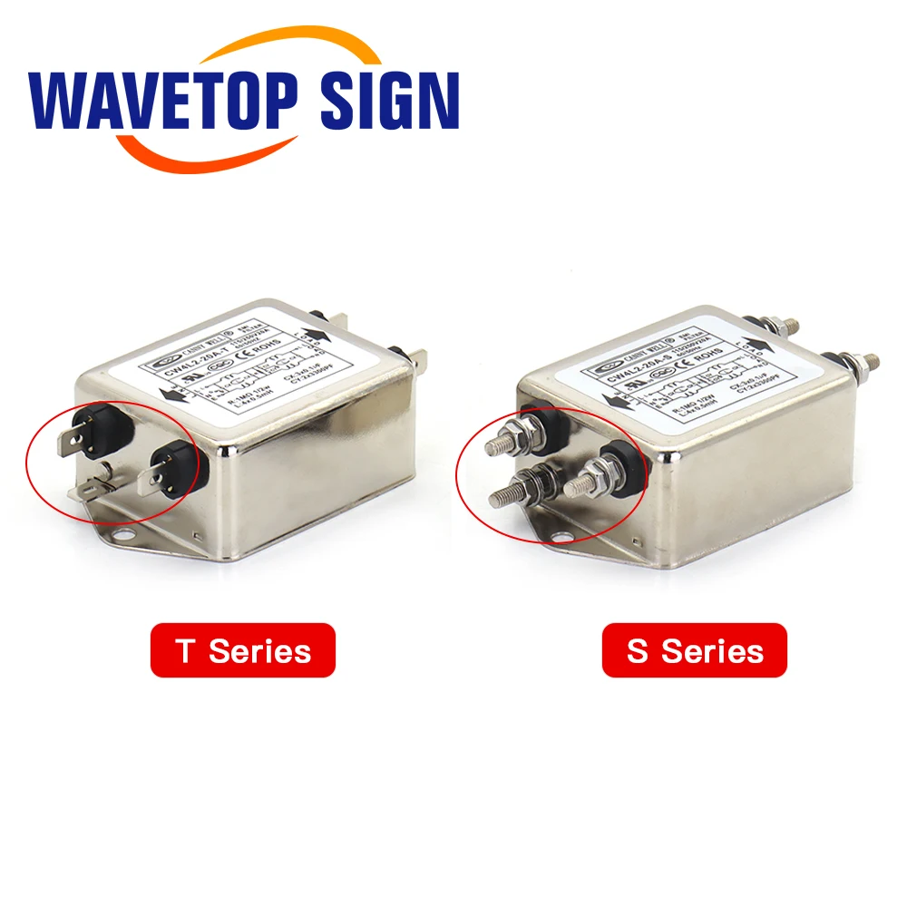 CANNY WELL CW4L2-20A-T EMI 파워 필터, 레이저 기계용 단상 CW4L2-10A -T CW4L2-6A -T, AC 115V, 250V, 20A, 50Hz, 60Hz