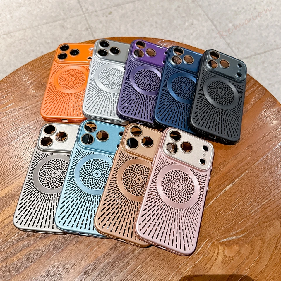 Luxurious Heat Dissipation Magnetic Phone Case with Wireless Charging Compatibility