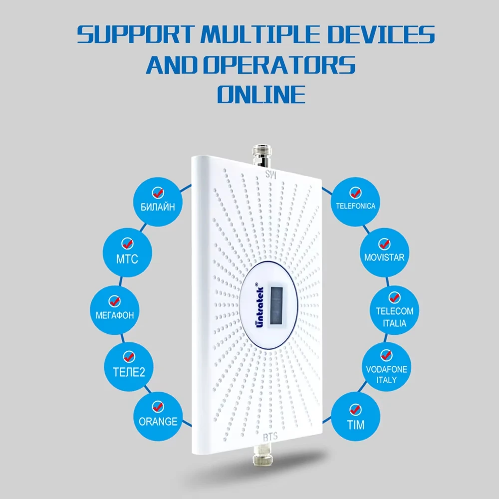 Lintratek ALC 트라이밴드 신호 리피터, GSM 900, DCS, LTE, 1800, WCDMA, 2100 셀룰러 앰프 부스터 세트, 패널 안테나, 70dB, 2G, 3G, 4G