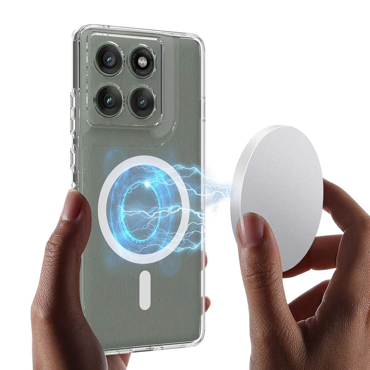 Transparent Magnetic Acrylic Skin-Friendly PC Cover