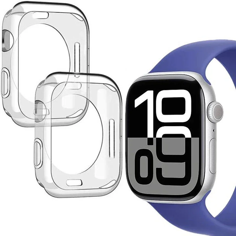 Clear Case Apple Watch Series10 46mm 42mm 9 8 7 45mm 41mm No Screen Protector Full TPU Bumper Cover iWatch SE 6 5 4 44 40mm apple watch screen protector case,watch screen protector case,watch case,apple watch case,tpu protective case,watch protective cover,watch protective case,watch cover