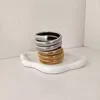 Elastic 3 layered chunky bangles for women stainless steel bangles statement stainless steel jewelry new in non tarnish 2024 4