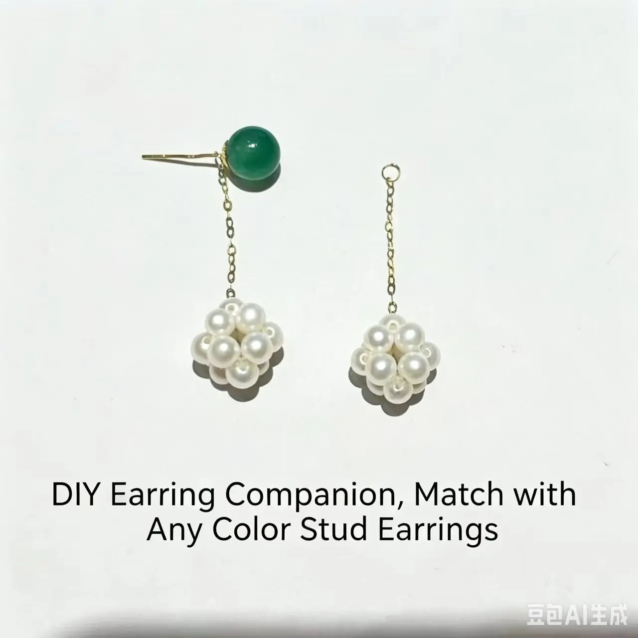 Natural White Freshwater Pearl Real 18K Gold Au750 Earring DIY Jewelry Accessories Fine Qualitydiy 202601 - 3