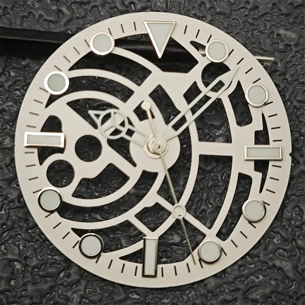 Hollowed Watch Dial 28.5mm with Strong Luminous Glow - Premium Watch Face Accessory