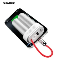 SHARGE Pouch Mini 10000mAh Power Bank 30W Portable Charger with Built-in Type C Cable to USB-A Port Battery Pack for iPhone 16 1