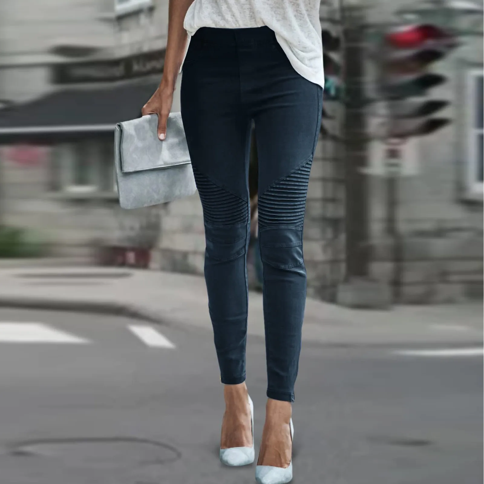 Women's Solid Pocket Trousers Pants Tights Leggings Splice Elastic Dress  Pants For Women Size 18 Pants For Tall Women - Pants u0026 Capris - AliExpress