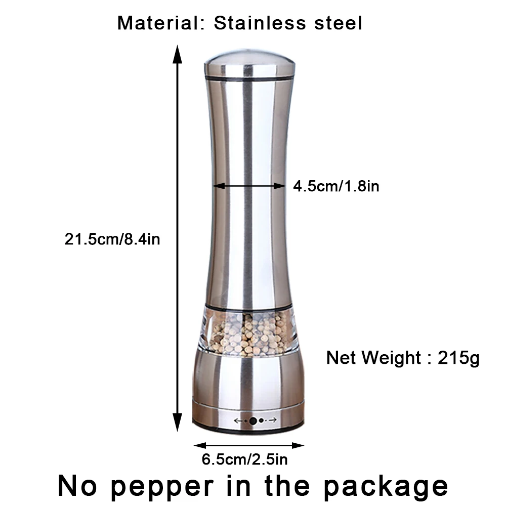 Stainless Steel Pepper Grinder Manual Mill for Salt Pepper Rice Herbs Spice Creative Ceramic burr Mills for Kitchen Cooking