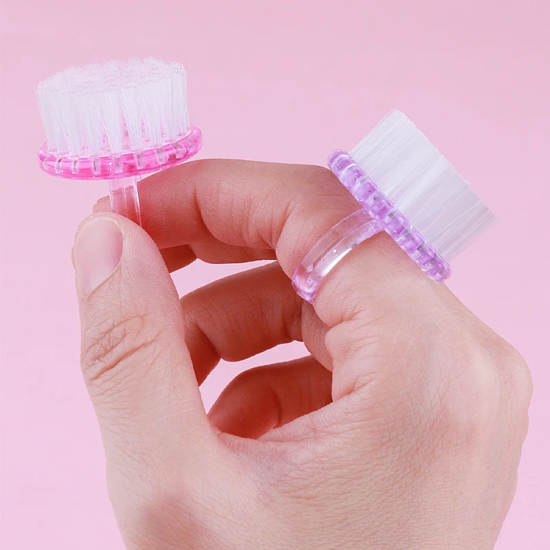 2Pcs/4Pcs/10Pcs Mini Nagel Reinigung Pinsel Kunststoff Griff Grip Reiniger Schrubben Pediküre Für maniküre Multifunktionale Pinsel – Detail 6