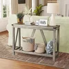 Table - Wood Console Table with Shelves, Farmhouse Sofa Table for Entryway, Living Room, Hallway, Grey 6