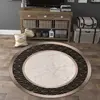European Style Luxury round Carpet Home Decoration Living Room Non-slip Large Rugs Bedroom Cloakroom Short Velvet Floor Mats 4
