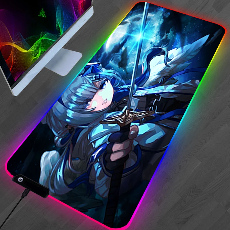 Rgb Hololive Mouse Pad Hot Cute Mousepad Xxl Mausepad Extended Gamer