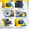 Hydraulic Hose Crimper 95 Tons Crimping Pressure Precision Limiter 8 Sets of Dies 5