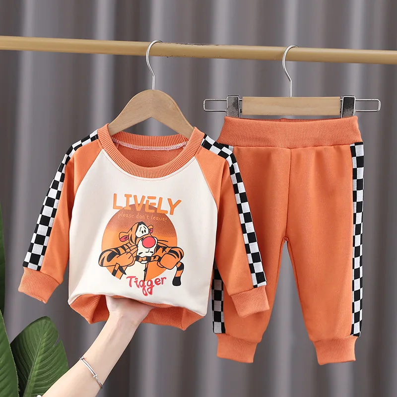 

Baby Boys Clothes Set Kids Cartoon Printed Sweatshirt+ Pant 2pcs Suits 2022 Autumn Winter Children's Thicken Warm Clothing