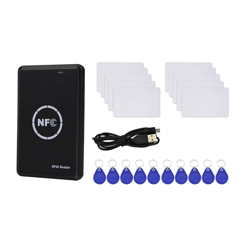 

Hot TTKK RFID Reader Writer Duplicator, NFC Reader, Smart Card Programmer, Access Card Decoder, Writable T5577 UID Fobs Cards